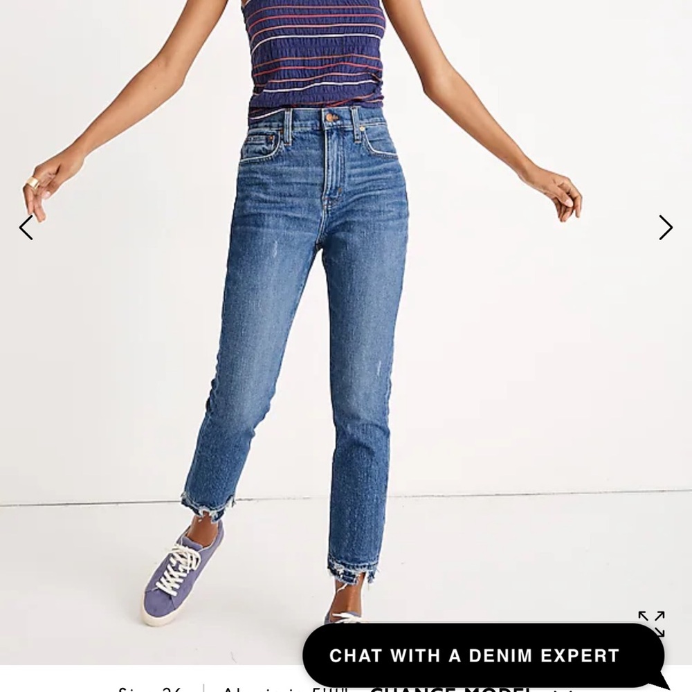 SOLD OUT Madewell Petite The High-Rise Slim Boyjean in Melbourne Wash Jeans
